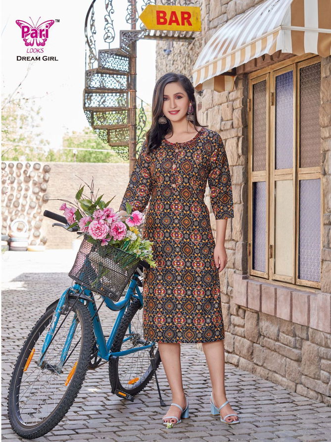 Dream girl By Pari Printed Kurtis Catalog